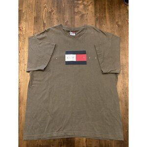 Tommy Jeans Hilfiger Spelled Out Logo Vintage T-shirt Men’s XXL Brown